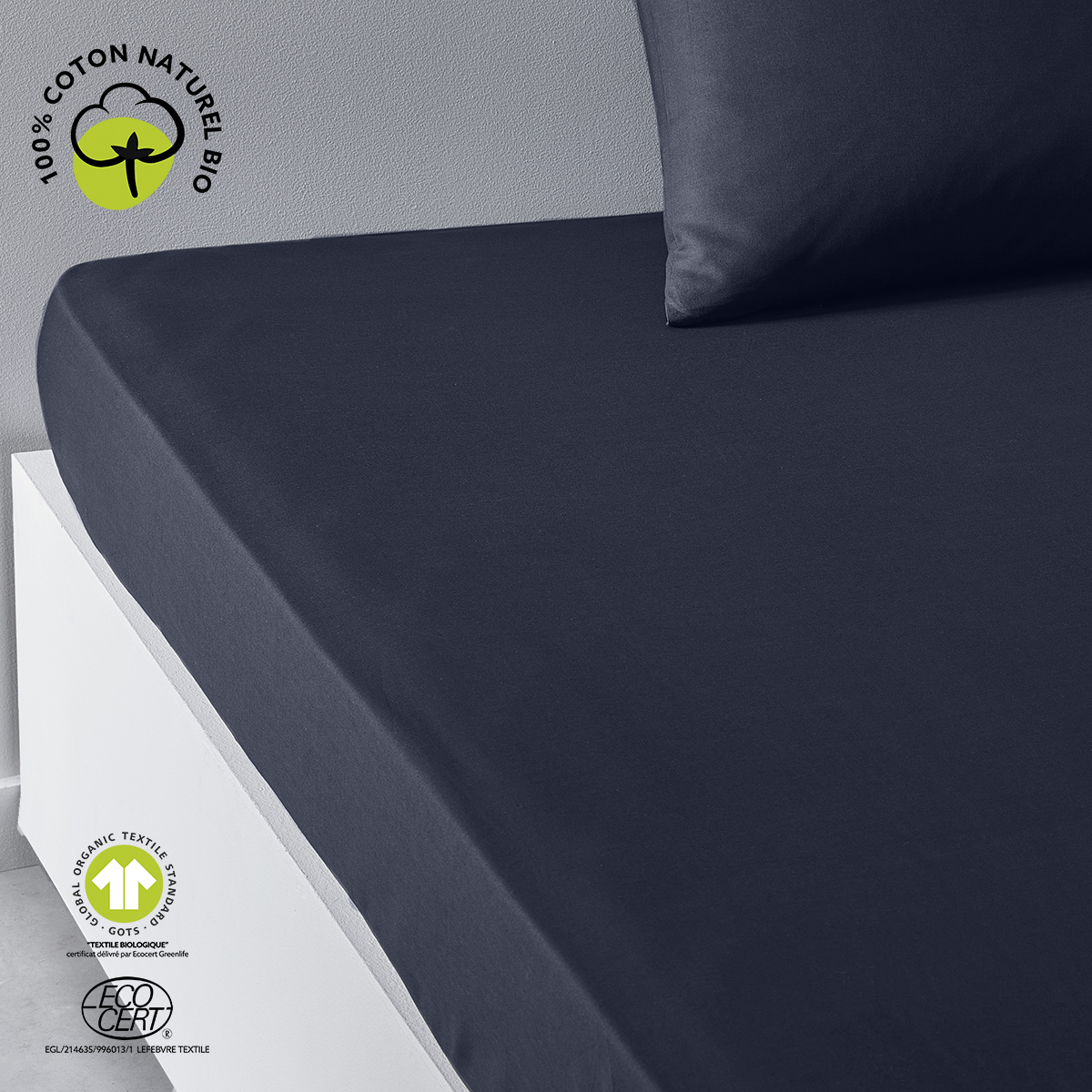Drap housse grand bonnet pour lit BIO ORGANIC, TODAY