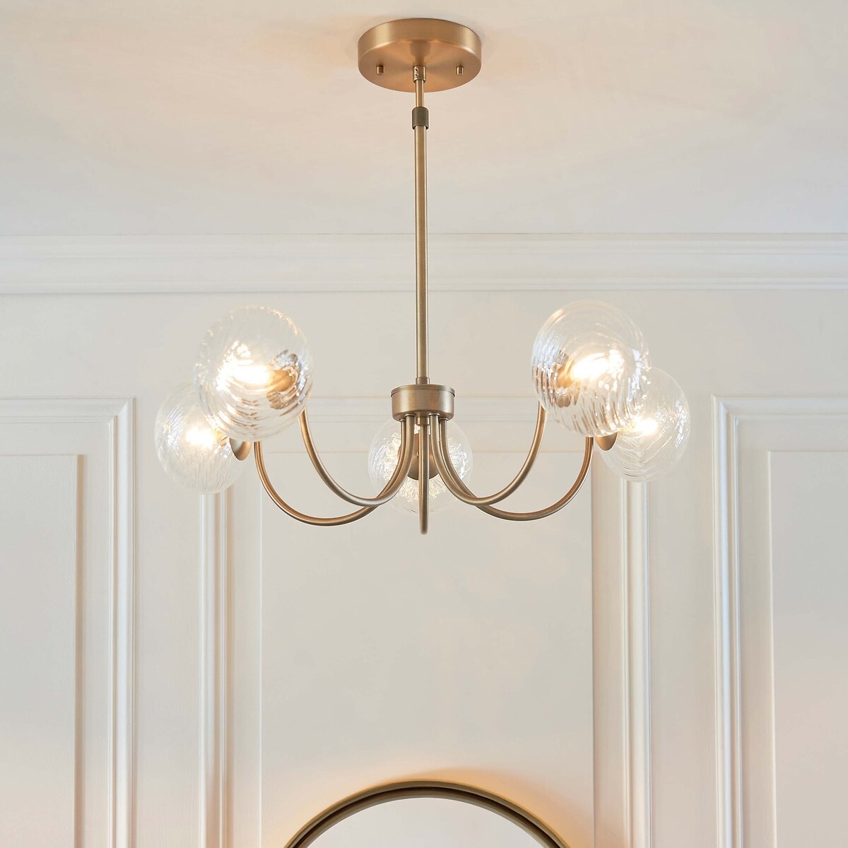 Harville 5-Light Dome Glass Pendant Light, ÉDITÉ