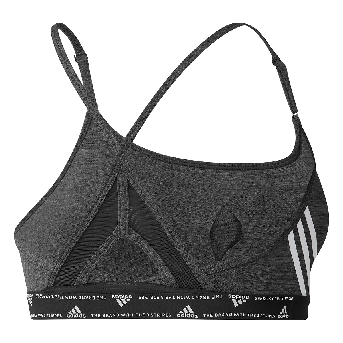 adidas ALL ME 3-STRIPES Training Bra | Black-White | Women's