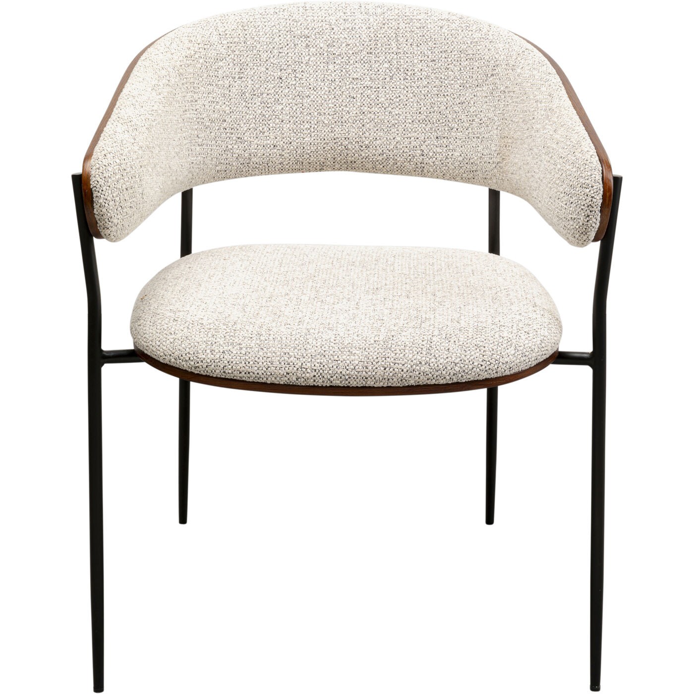 Chaise avec accoudoirs en noyer, CINDY, KARE DESIGN