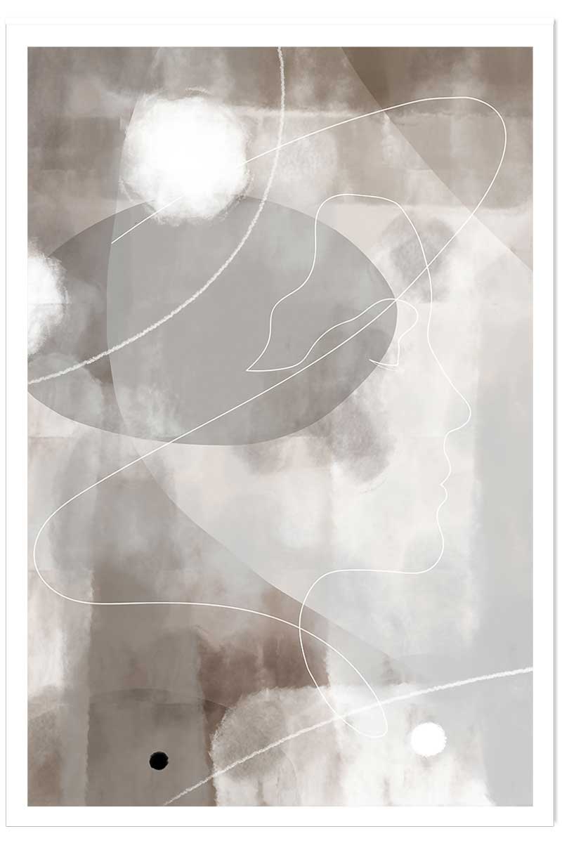 Affiche abstrait et soft line n°2, HEXOA