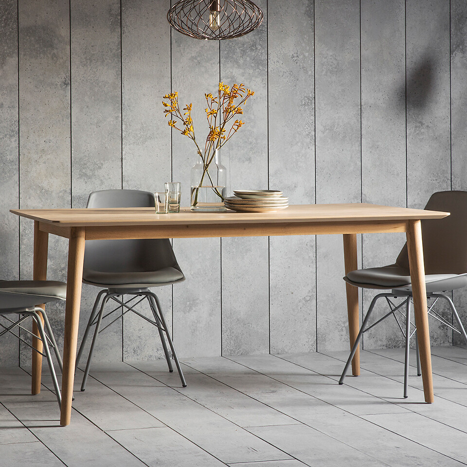 Dhule Herringbone Oak Dining Table (Seats 6), ÉDITÉ