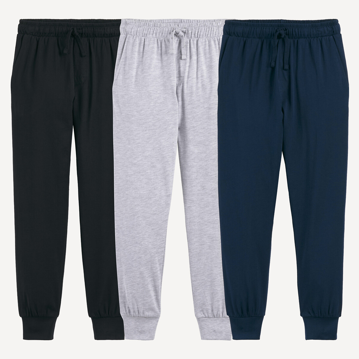 Pack of 3 Cotton Pyjama Bottoms, LA REDOUTE COLLECTIONS