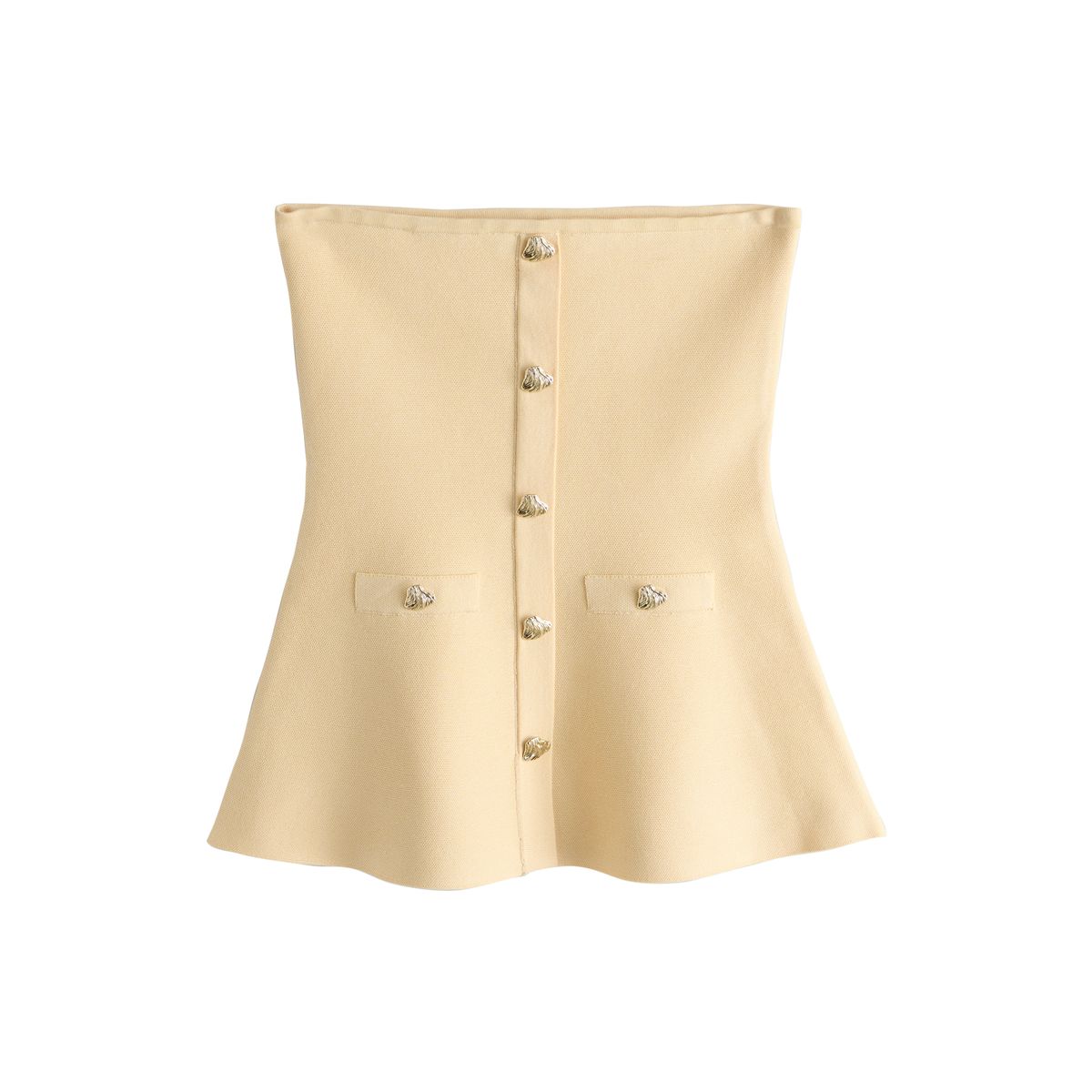 Top bandeau à basque en maille élégante, NEXT