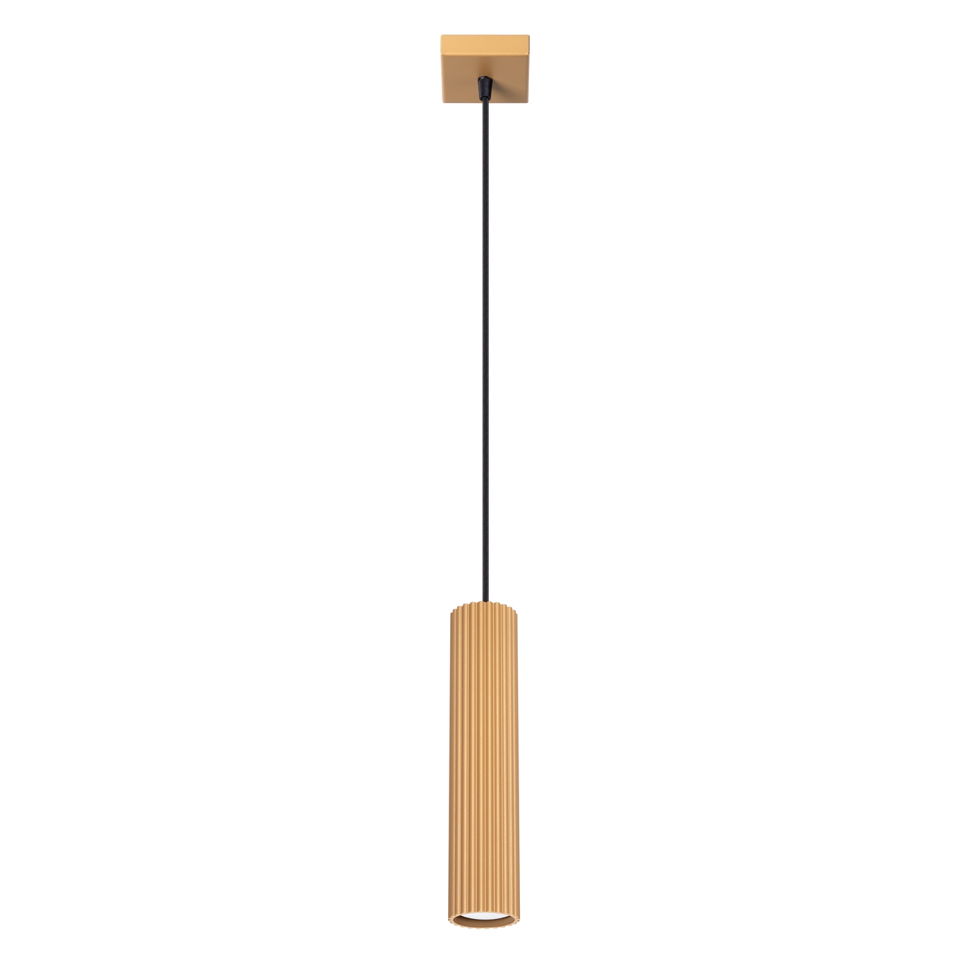 Suspension Aluminium Doré GU10 1 Karbon, EDEN