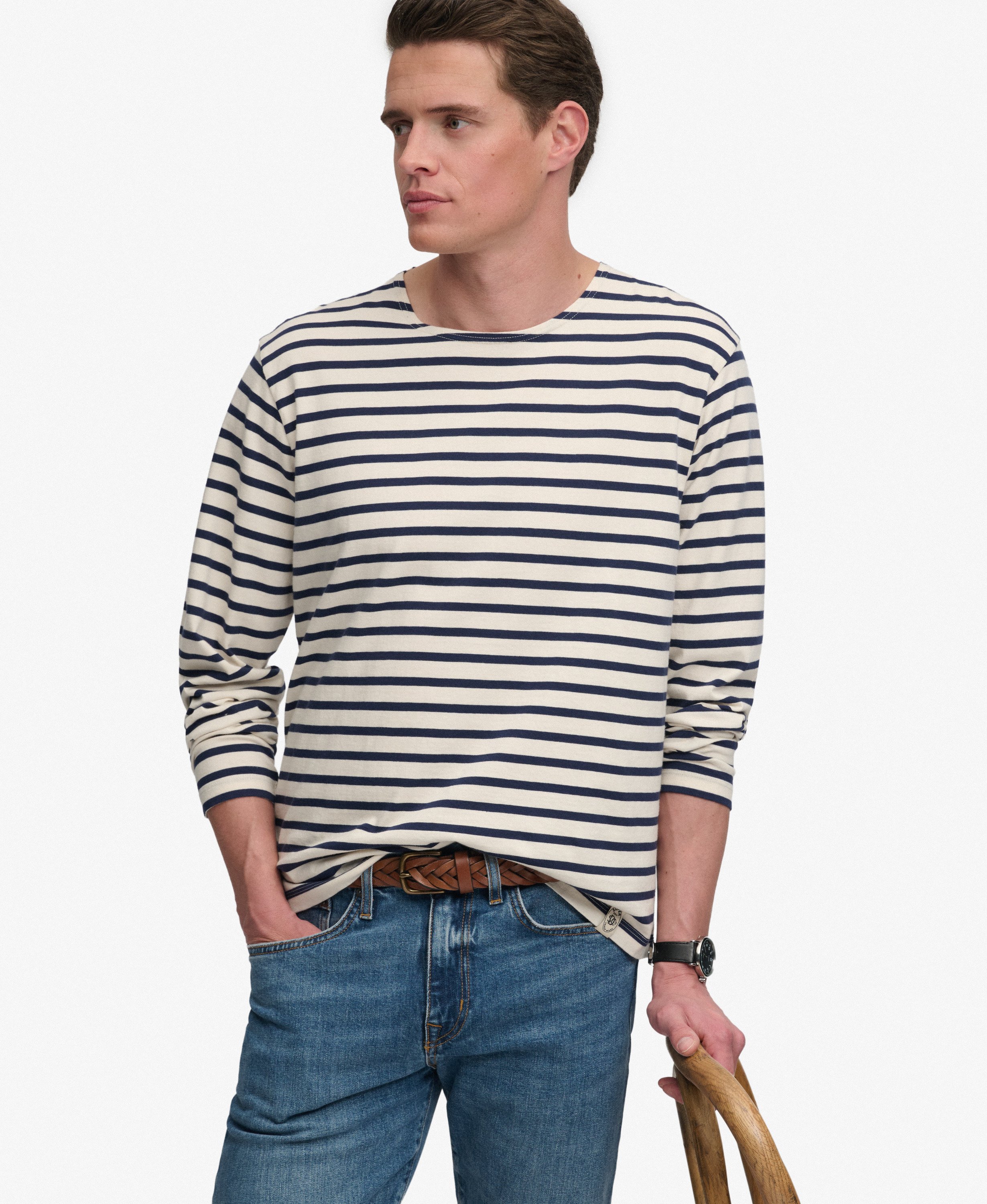 T-shirt à manches longues rayé The Merchant Store, SUPERDRY