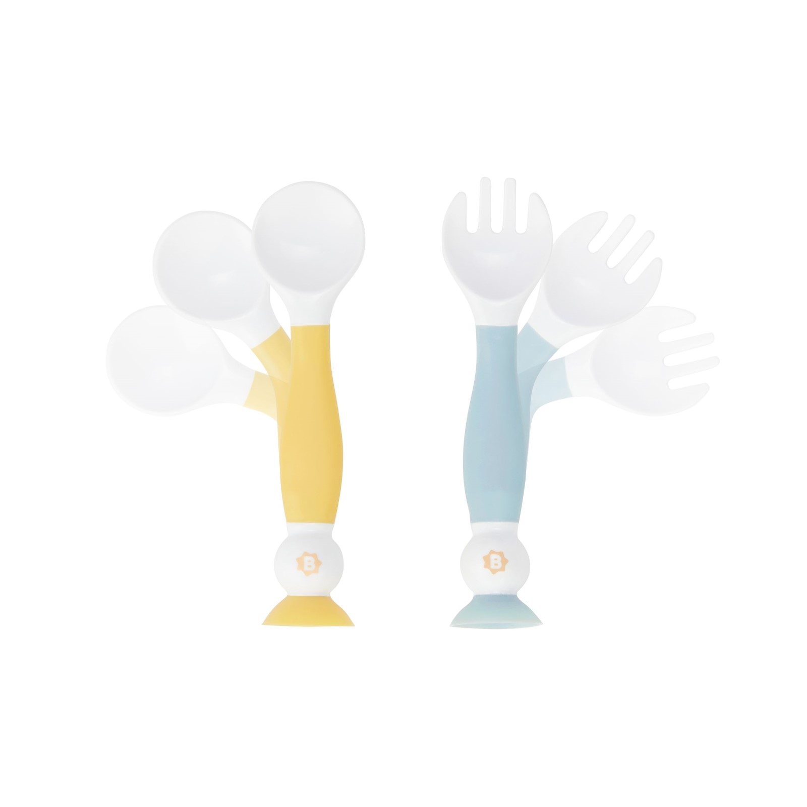 Couverts bébé ergonomiques pour l’apprentissage, BADABULLE
