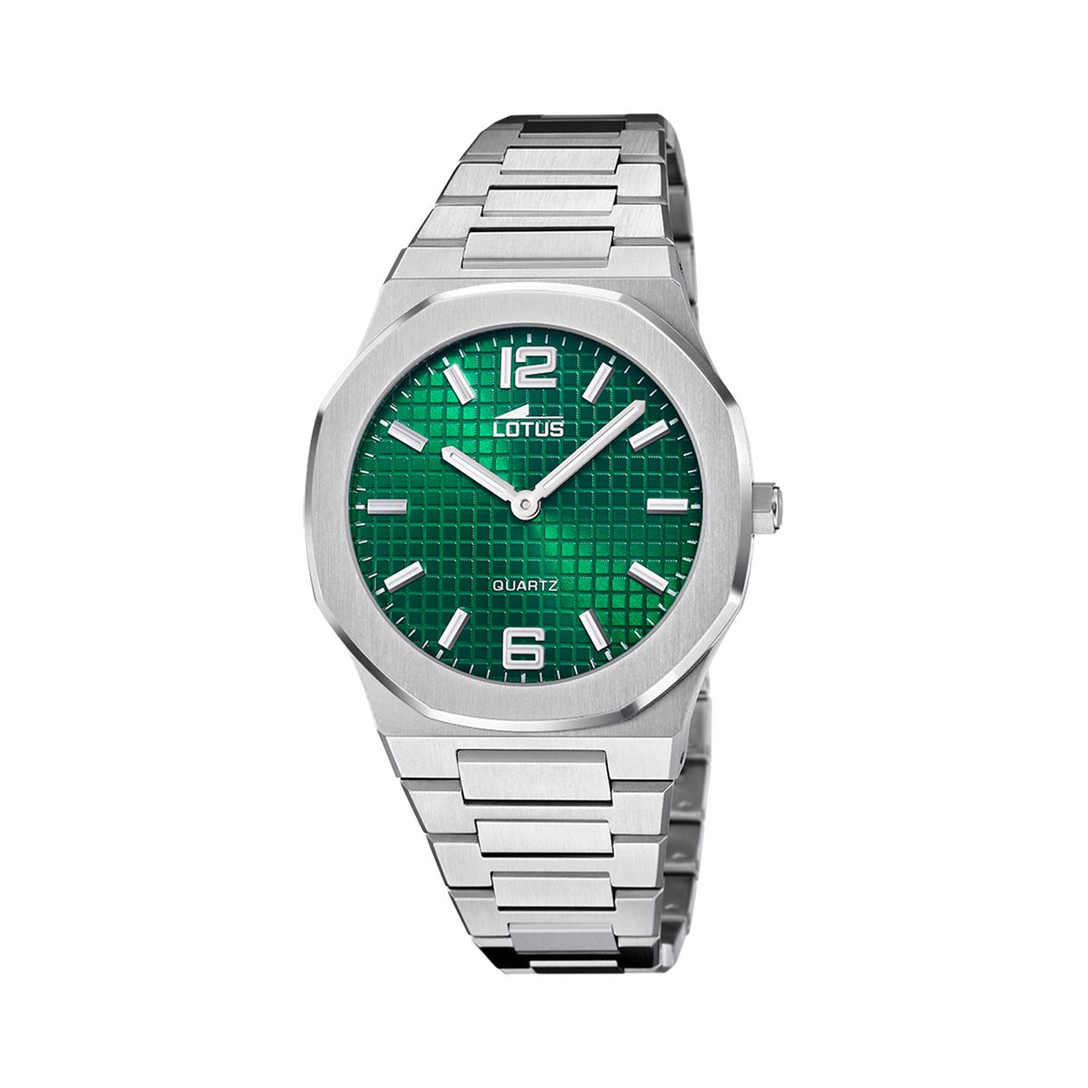 Montre analogique excellent argent vert argent Lotus La Redoute