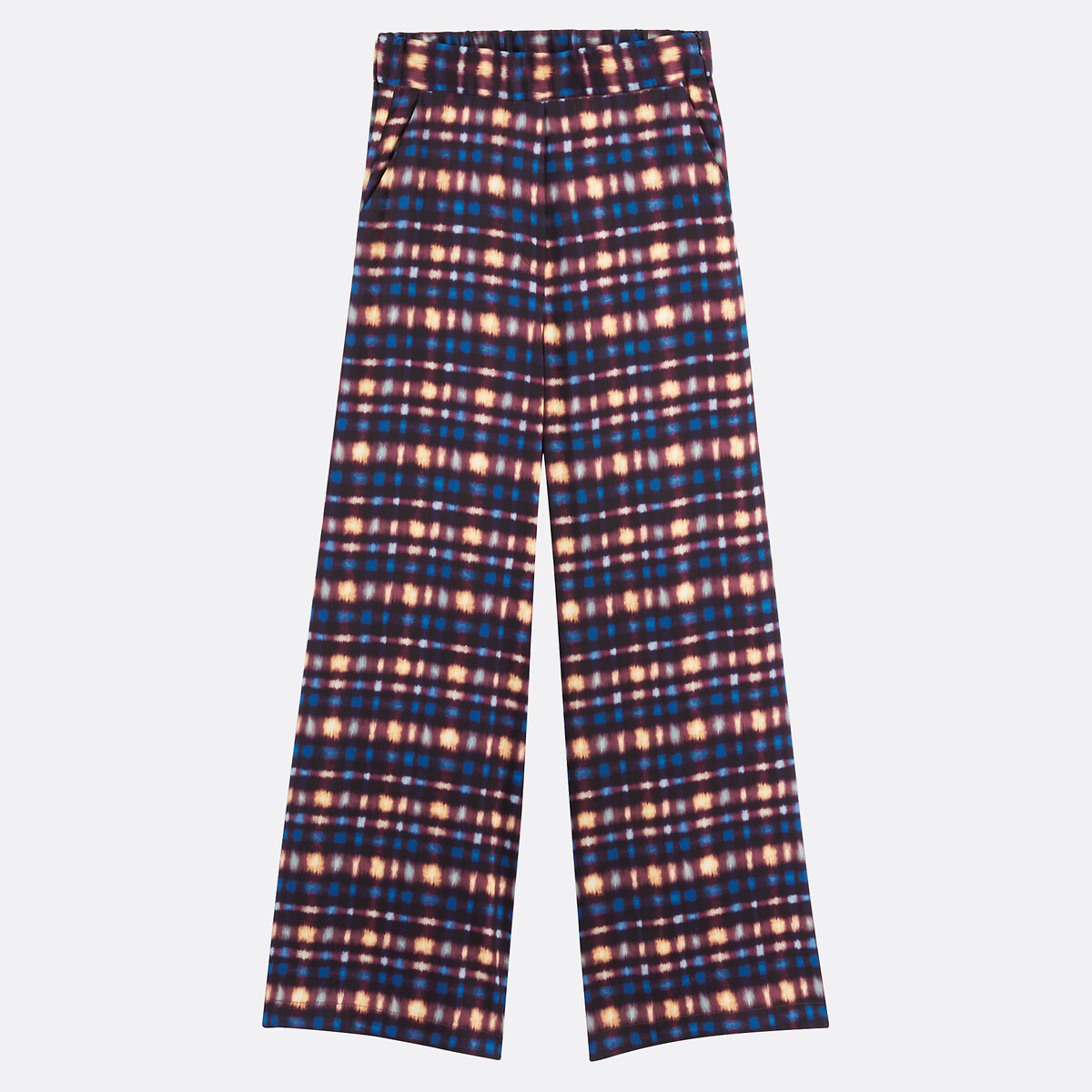Jojo Loose Fit Trousers in Checked Pattern, SUNCOO