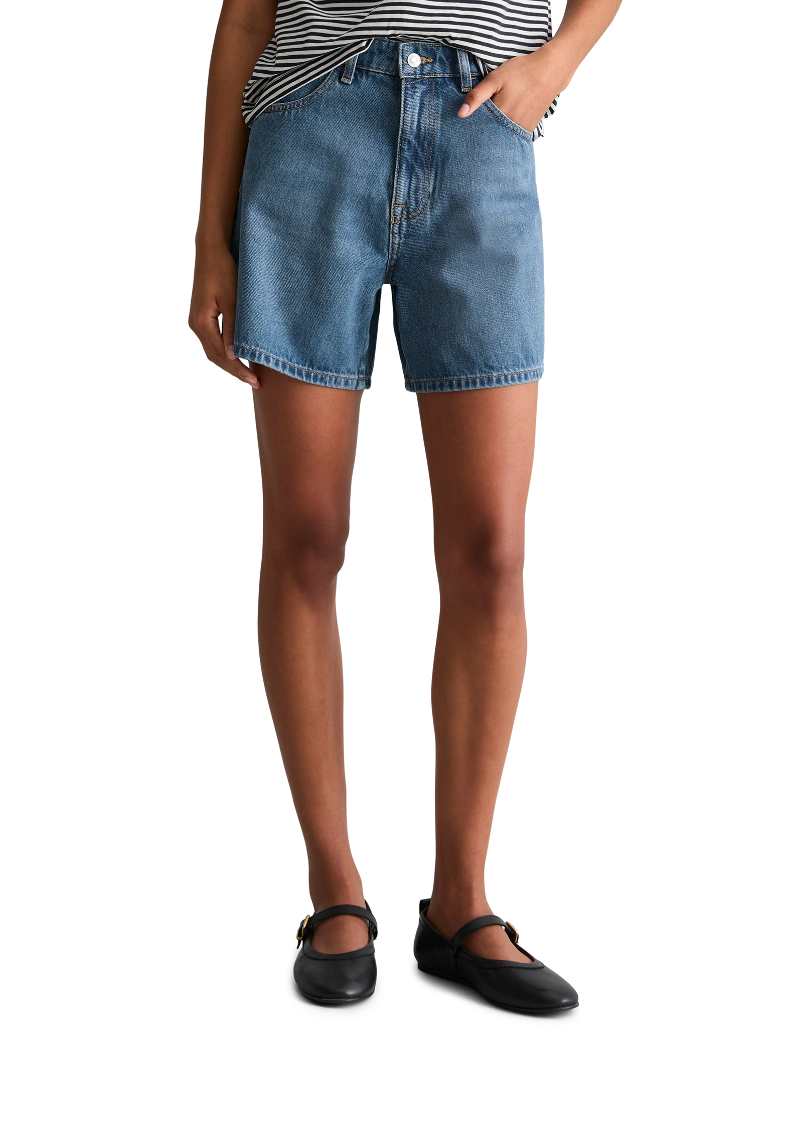 Short en jean modèle Filda relaxed en denim rigide, MARC O’POLO DENIM