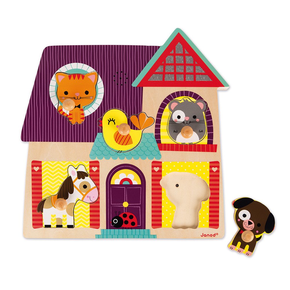 Puzzle Musical Compagnons 5 Pièces, JANOD