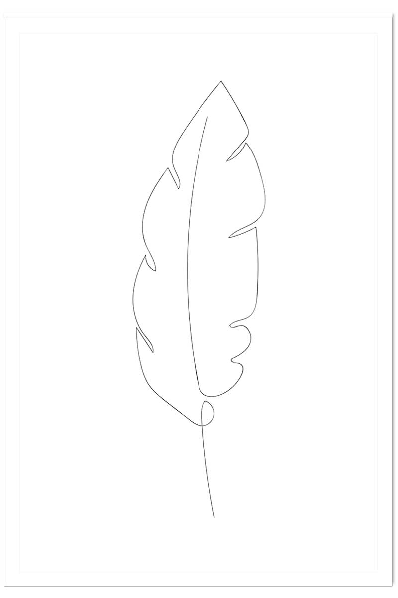 Affiche plume en croquis, HEXOA