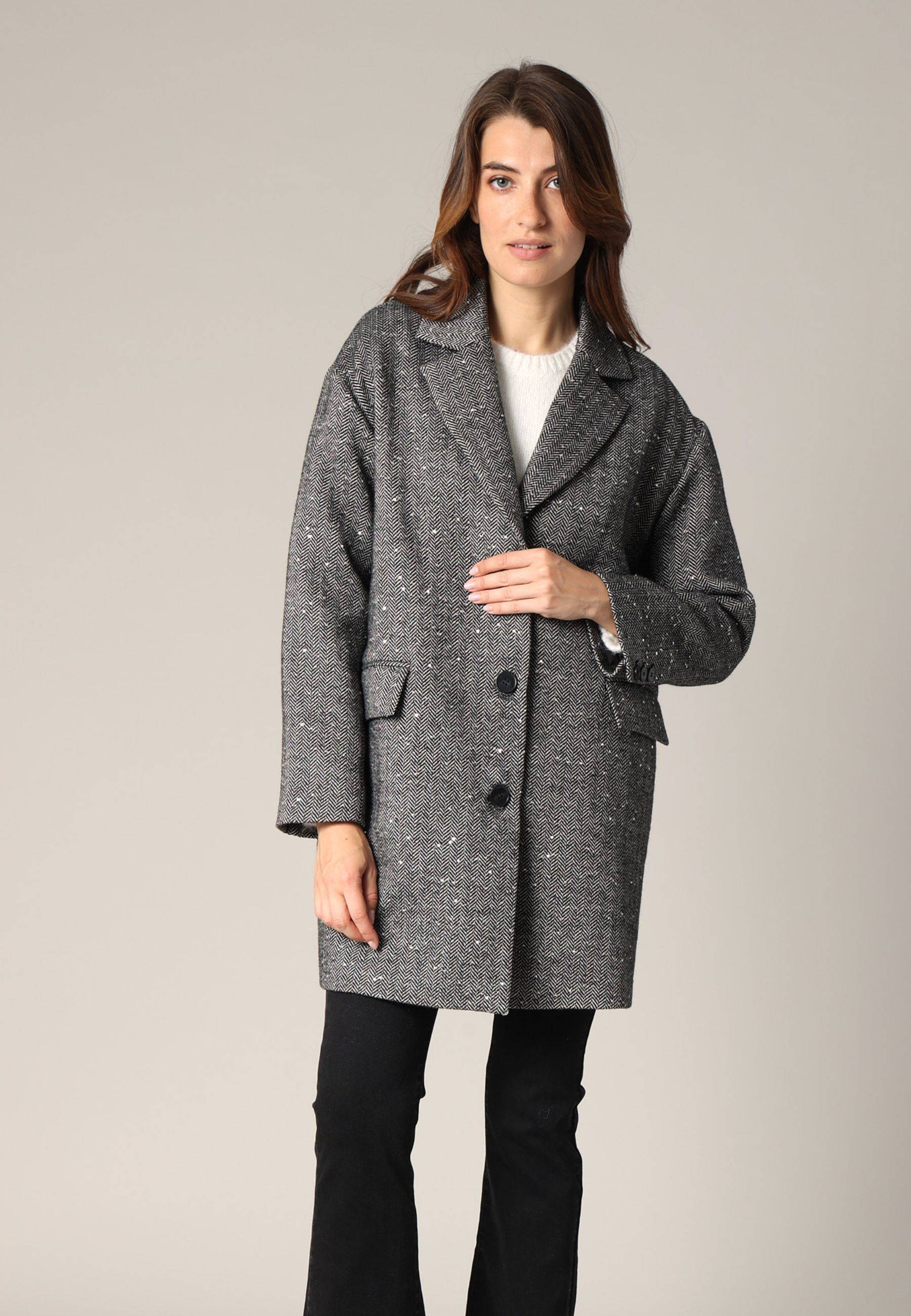 Manteau oversize à motif chevrons KALISSA, DEELUXE