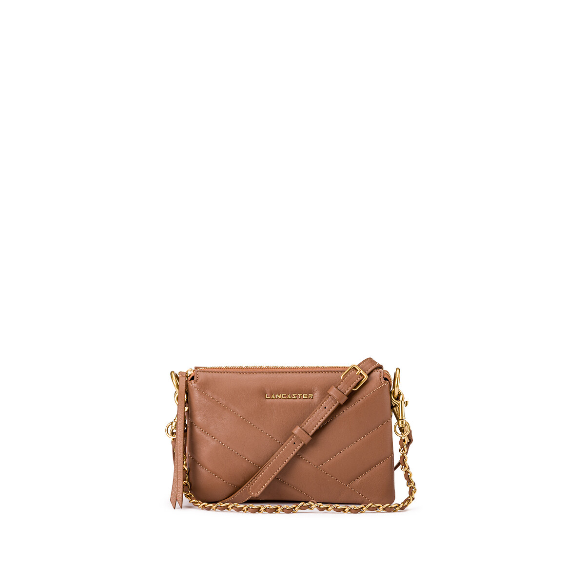 S Soft Crossbody Bag in Quilted Leather with Zip Fastening