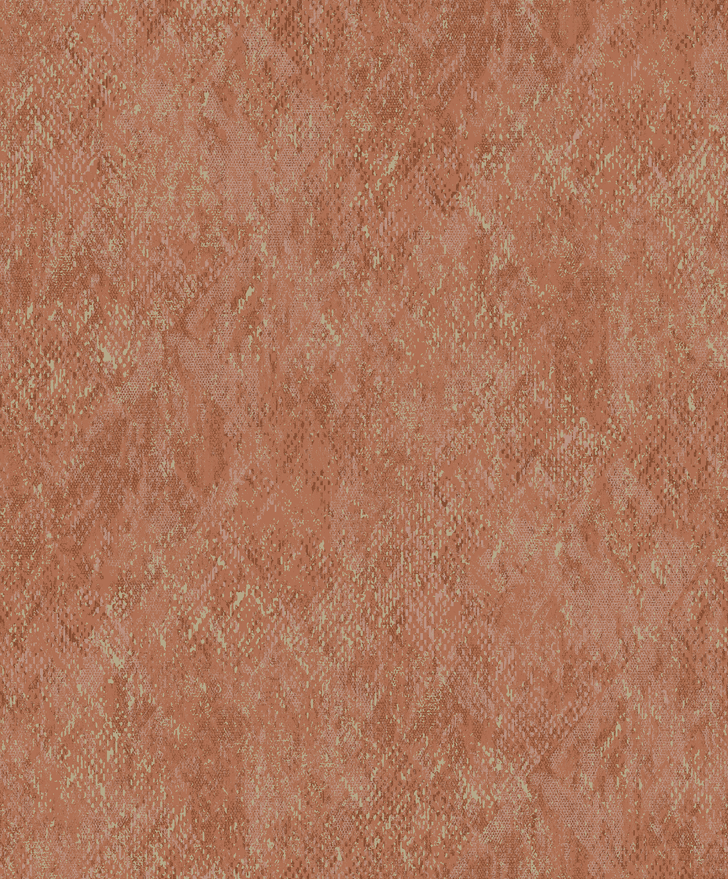 Papier peint effet peau serpent terra cotta, HEXOA