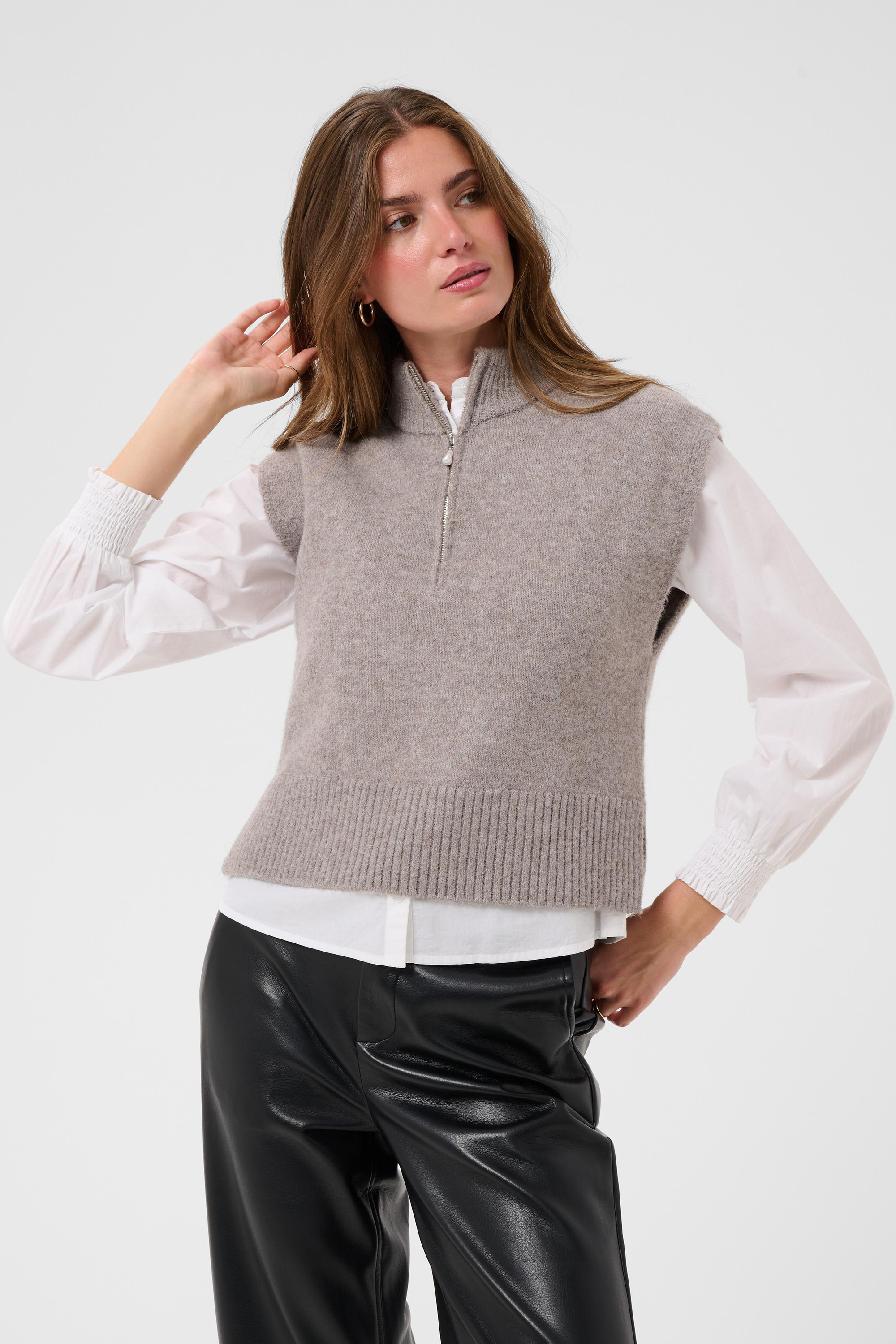 Manteau tricoté, CREAM