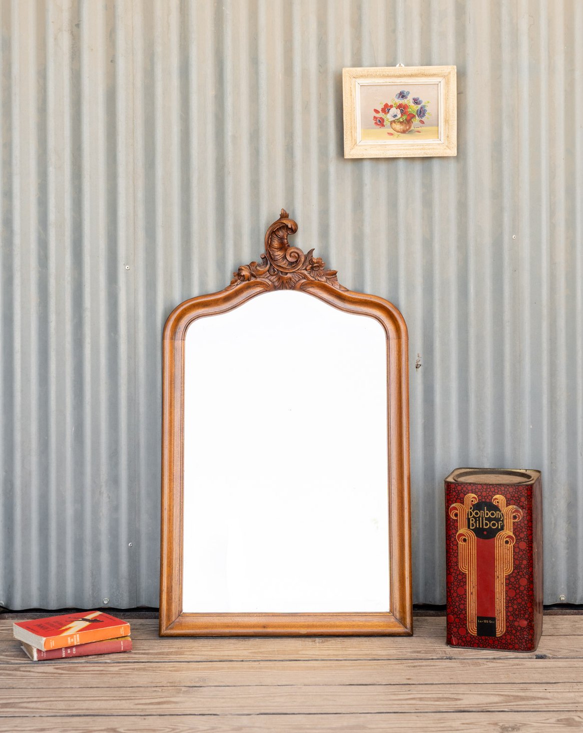 Miroir en bois Georges N°1326 - Bon état, DEBONGOUT