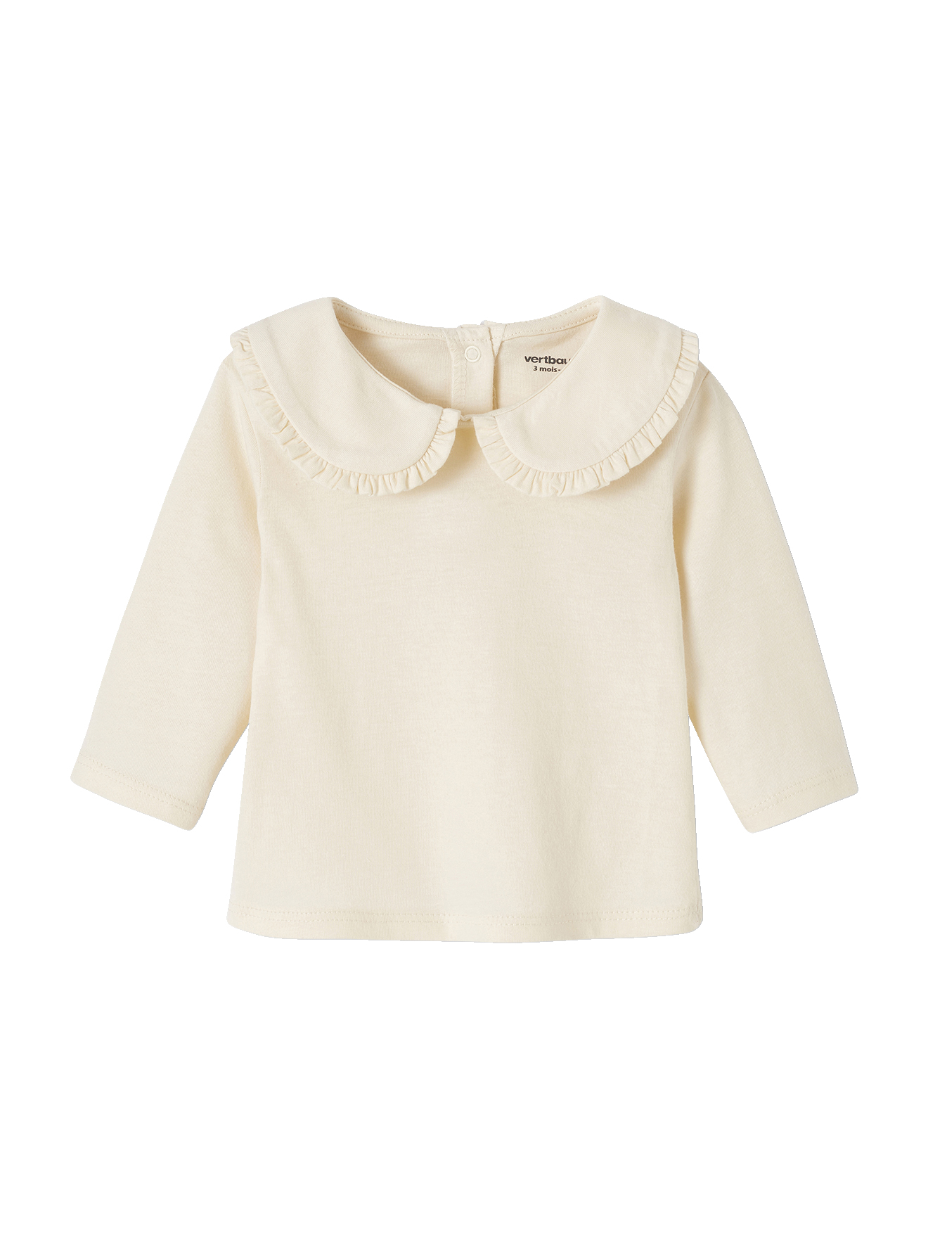 T-shirt bébé manches longues col claudine, VERTBAUDET