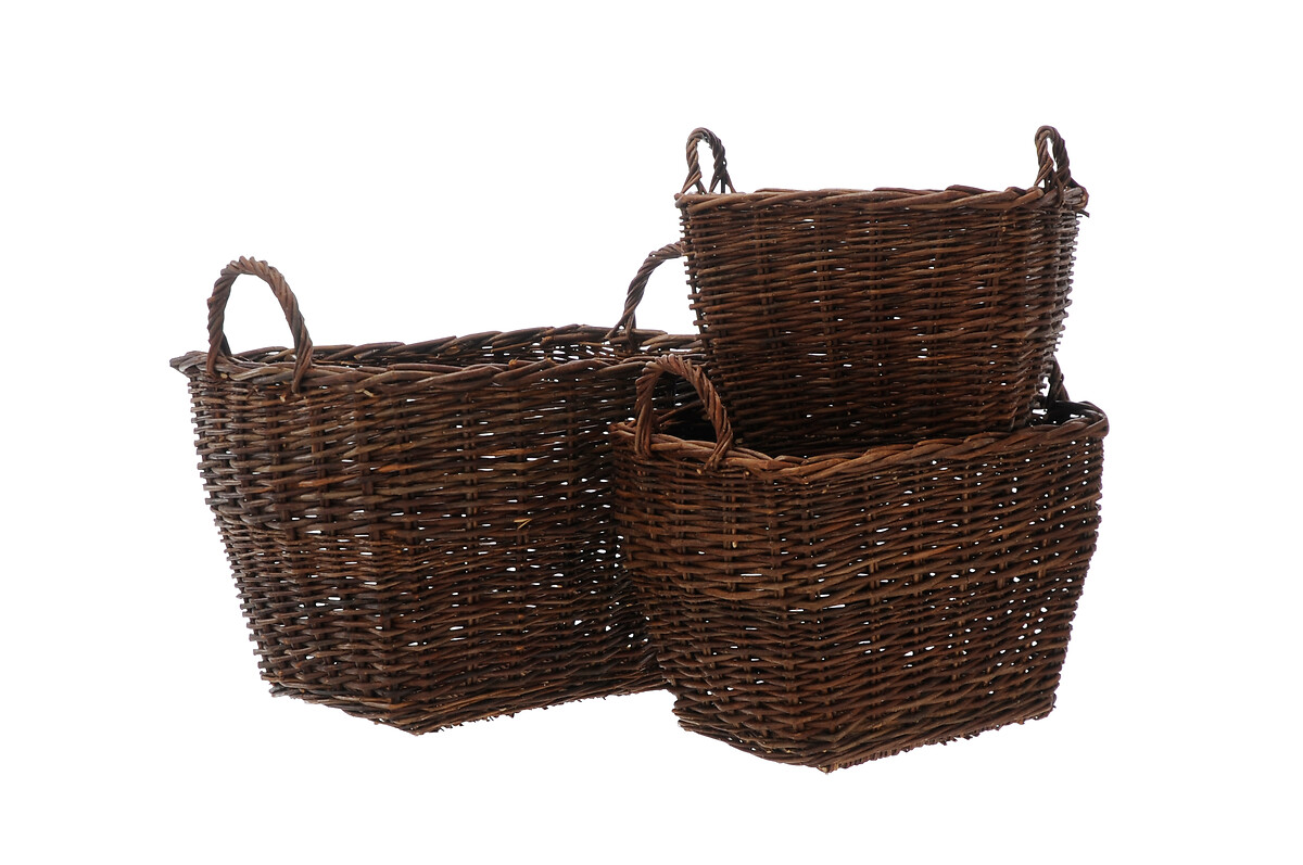 Set of 3 Assorted Sizes Rectangle Storage Baskets, SO'HOME