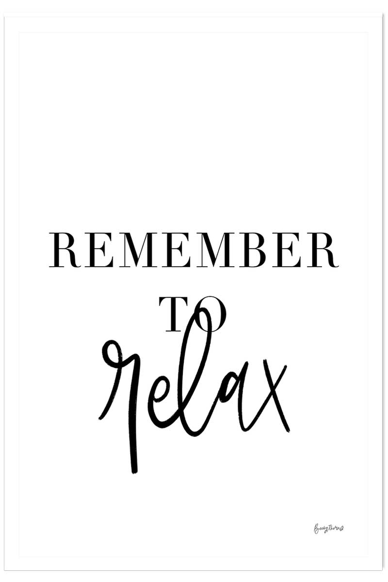 Poster remember to relax, HEXOA