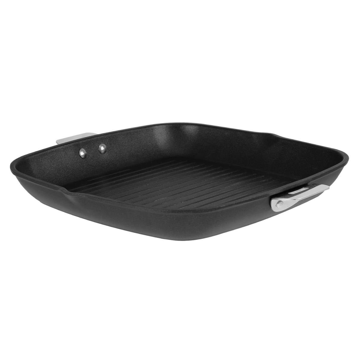 Gril carré en aluminium antiadhésif 28 cm - poignée amovible COOKWAY, CRISTEL