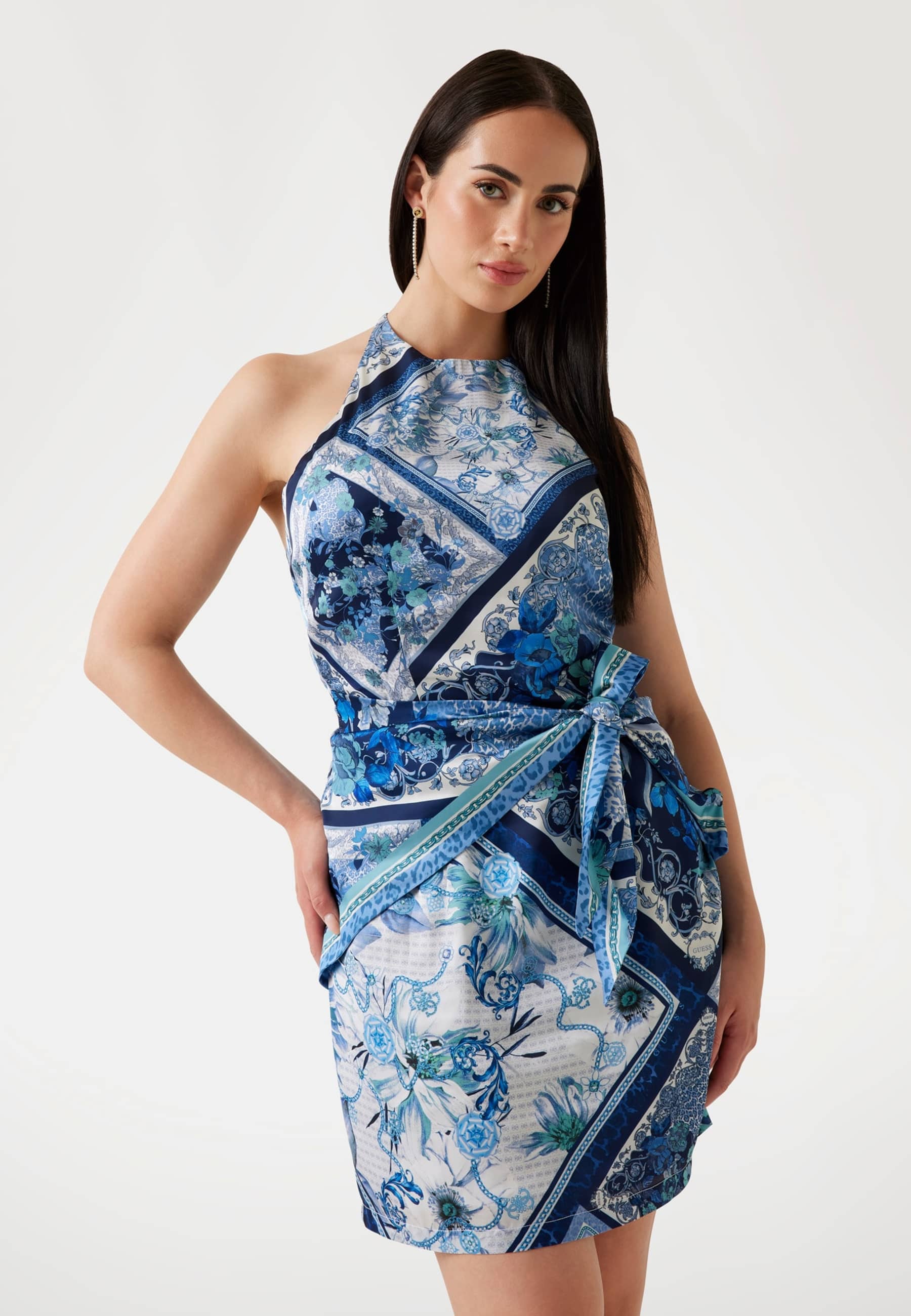 Mini Robe Imprimé Foulard, GUESS