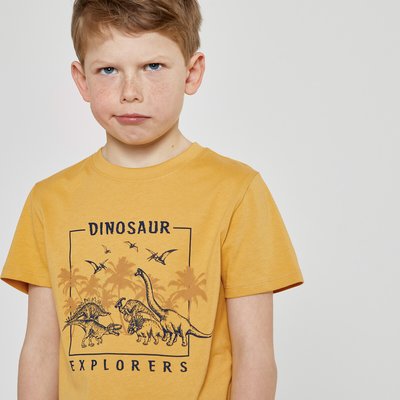 Dinosaur Print T-Shirt with Short Sleeves LA REDOUTE COLLECTIONS