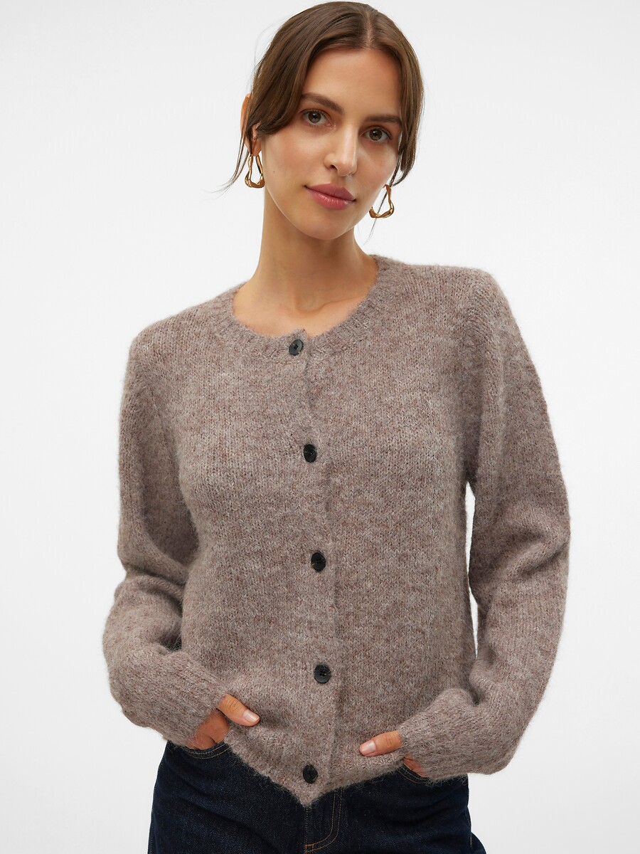 Gilet boutonné col rond, VERO MODA