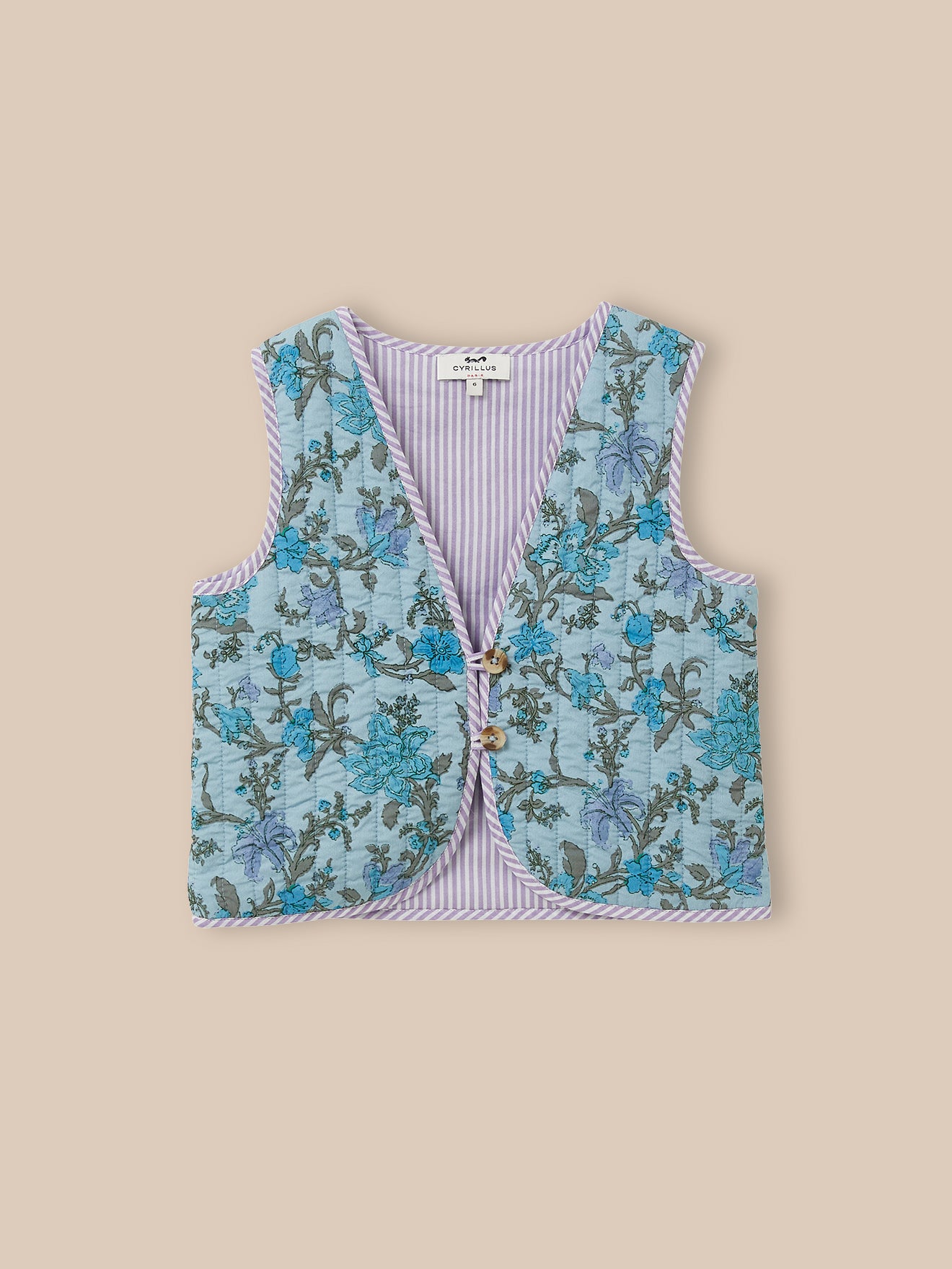 Veste matelassée  imprimé Flore, CYRILLUS
