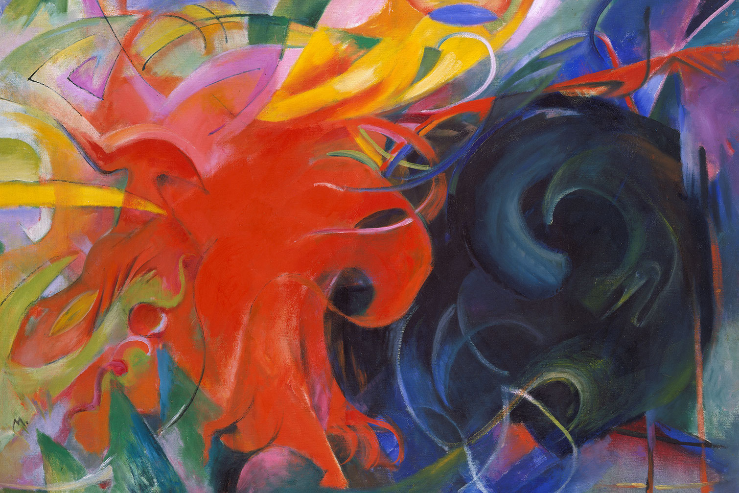 Tableau d'art classsique Fighting forms par Franz Marc, HEXOA
