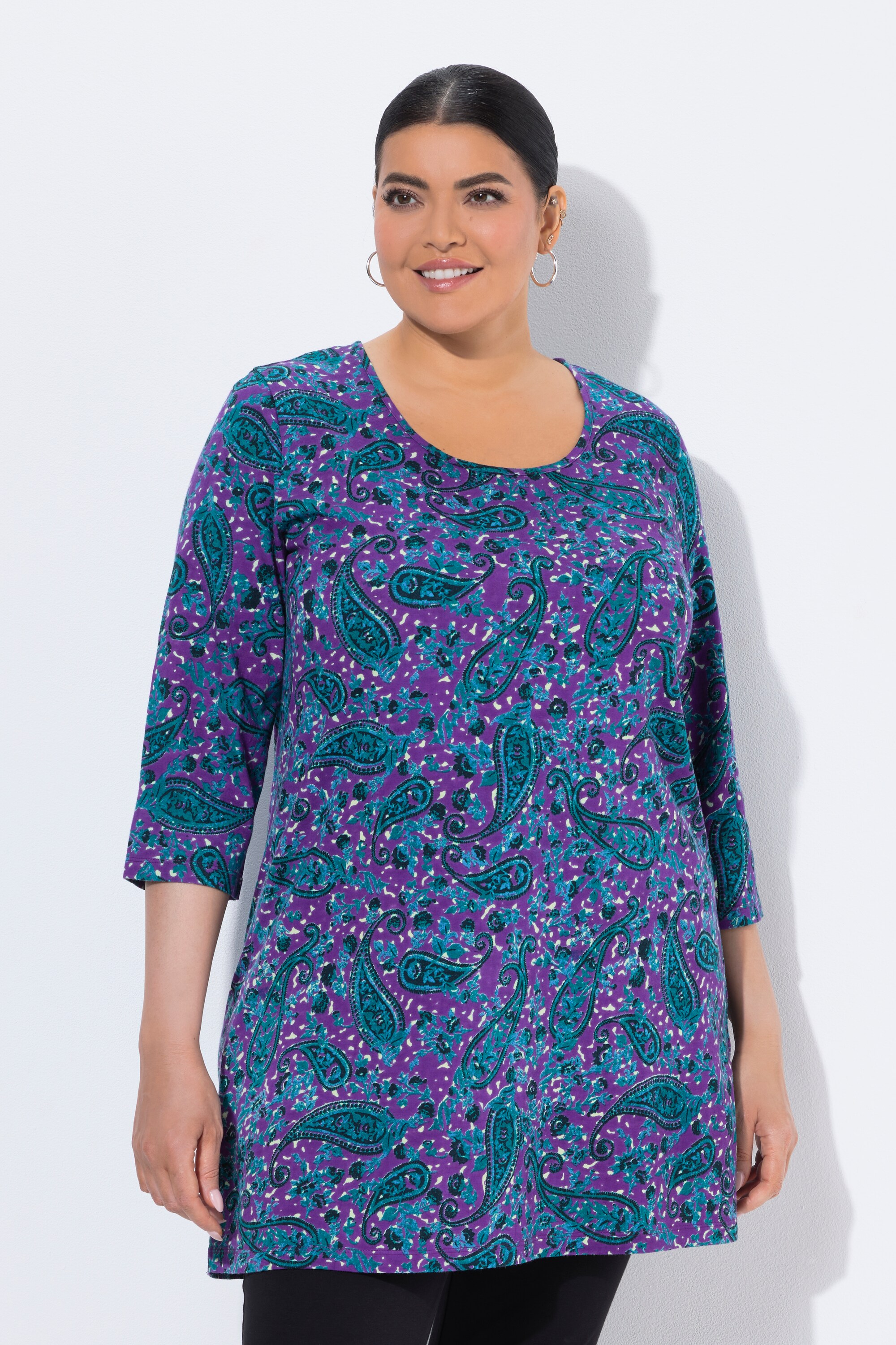 T-shirt long motif cachemire, ULLA POPKEN