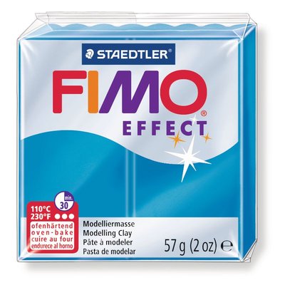 Fimo effect 57g bleu translucide / 8020-374 FIMO