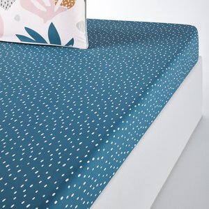 Maranhao Spotted 100% Cotton Fitted Sheet LA REDOUTE INTERIEURS image