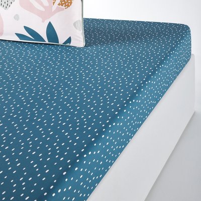 Maranhao Spotted 100% Cotton Fitted Sheet LA REDOUTE INTERIEURS