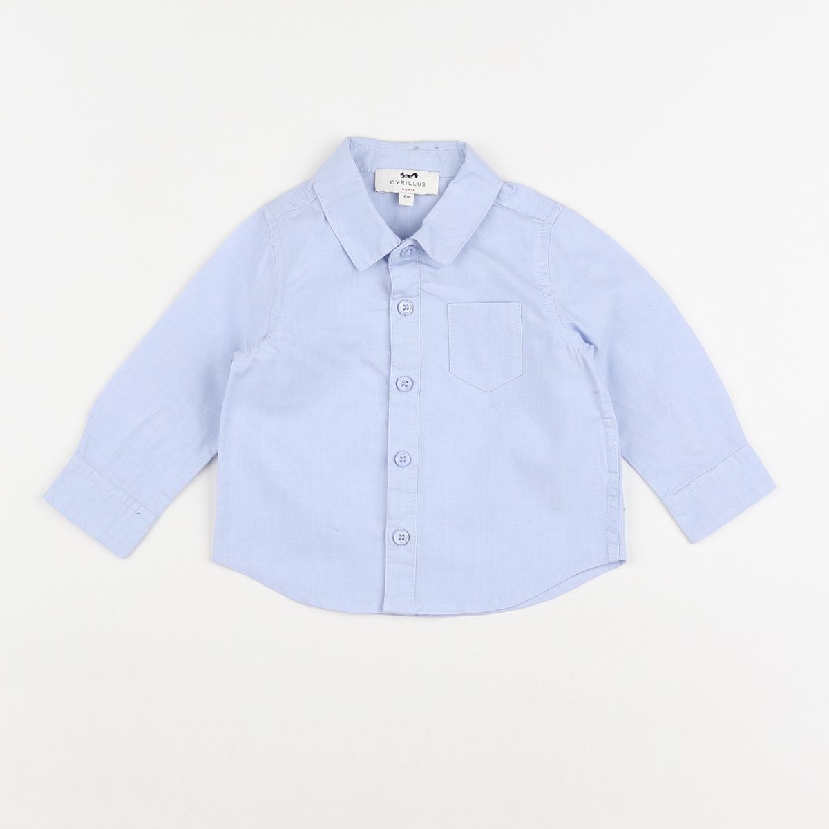Chemise Bébé Garçon Cyrillus Taille 24 Mois (2 Ans) - Occasion En Très Bon état, Rayures Bleues