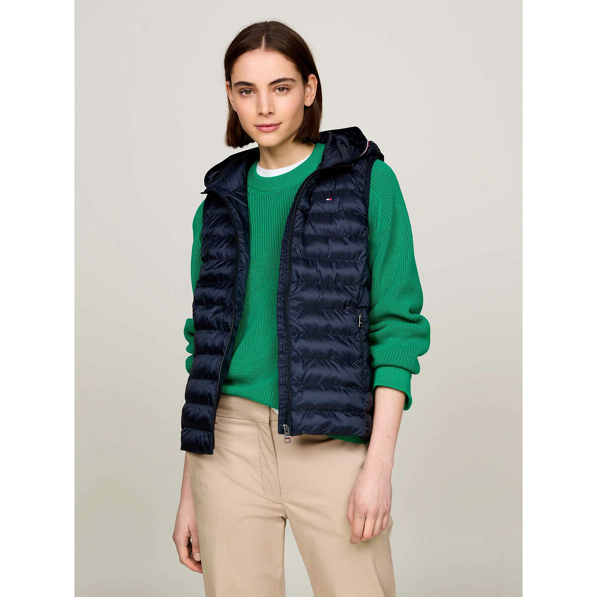 Doudoune sans manches à capuche, TOMMY HILFIGER