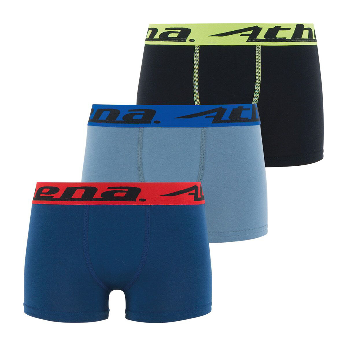 Image of Pack of 3 Boxers in Cotton, 6-16 Years