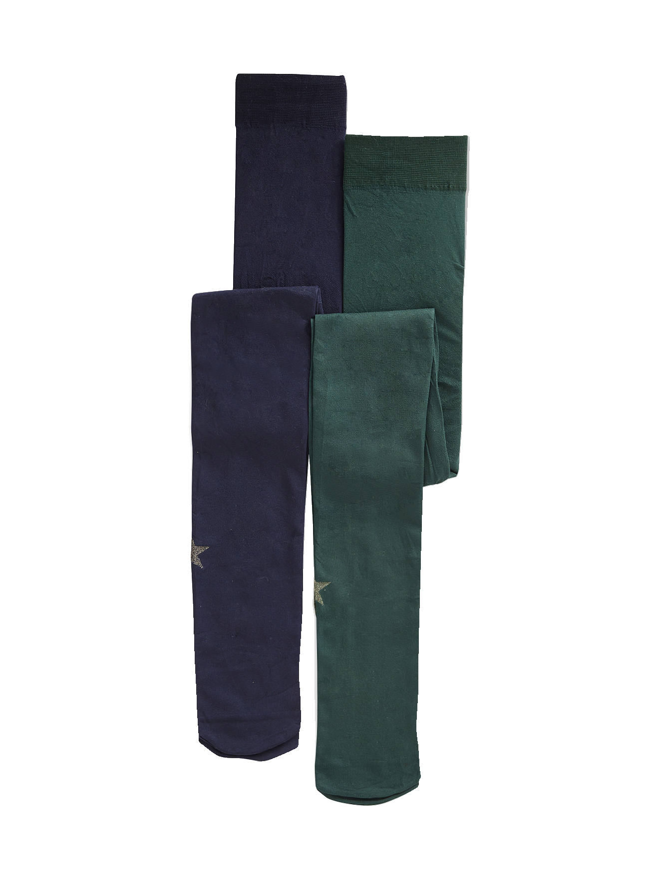 Lot de 2 collants étoiles en polyamide, VERTBAUDET