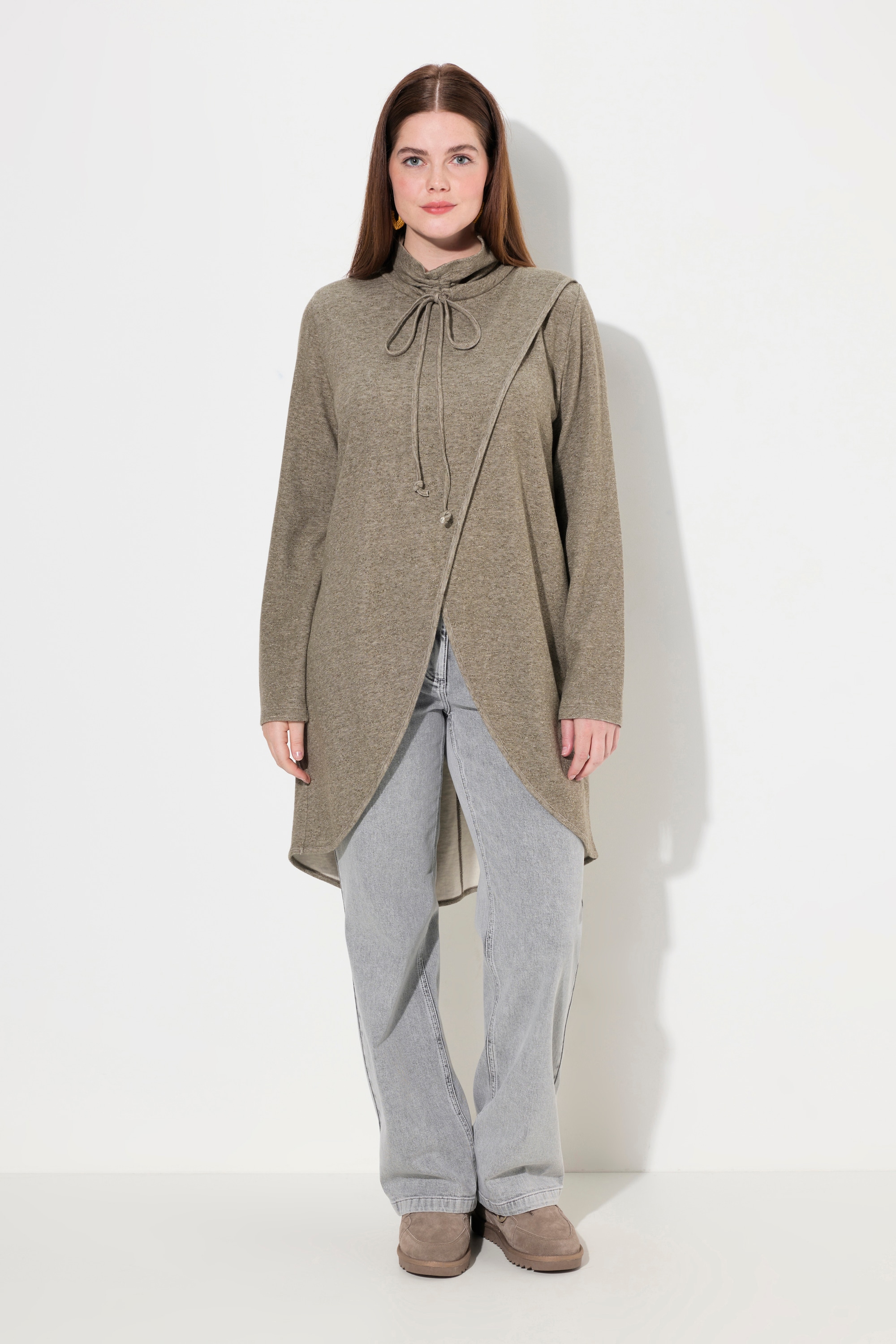 Sweat-shirt long en coton bio, ULLA POPKEN