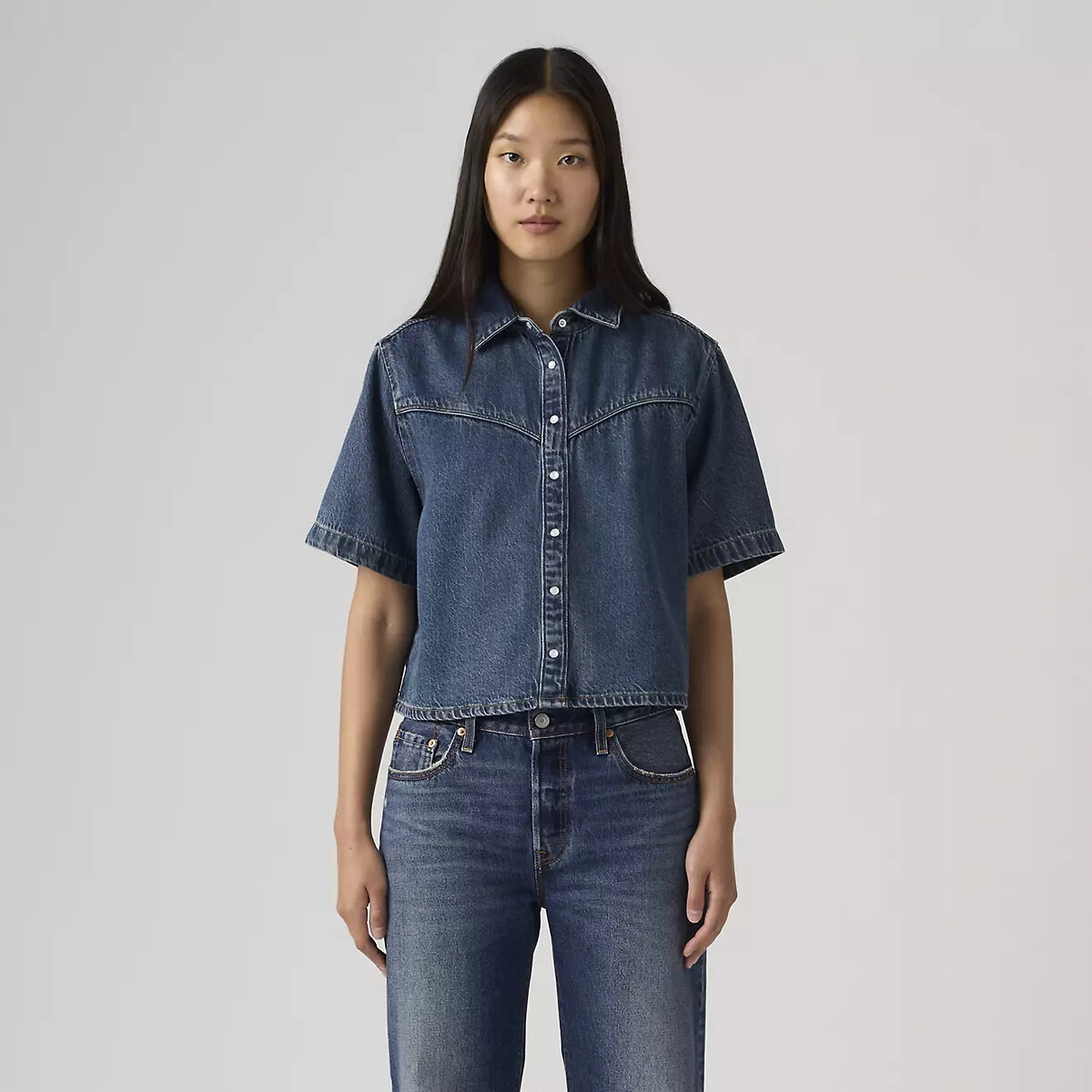 Chemisier court manches courtes denim, LEVI'S