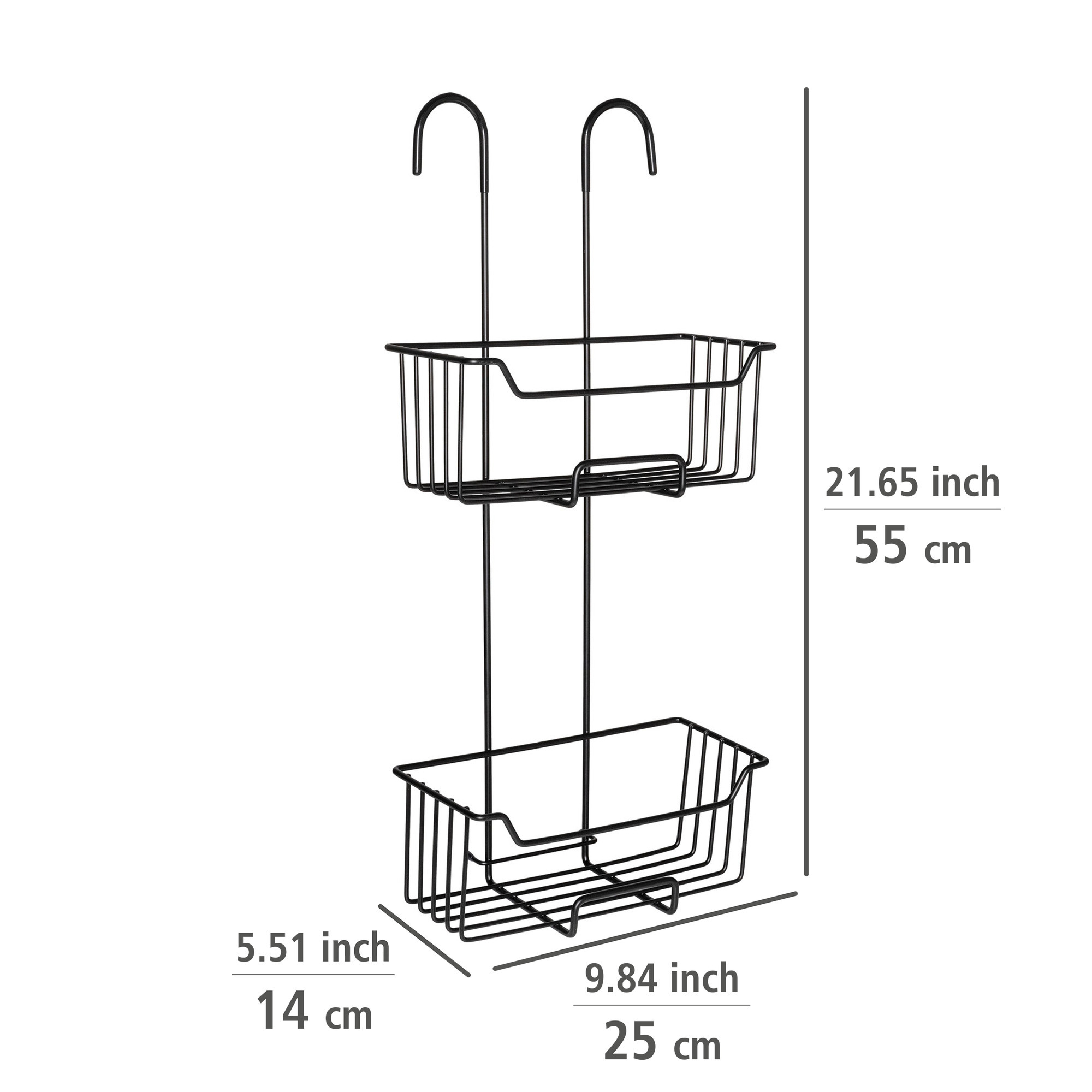 WENKO Serviteur de douche pour mitigeur Milo, étagère de douche avec capuchon en plastique à suspendre au mitigeur de la douche, surface de rangement supplémentaire, 25 x 36 x 14 cm, argenté WENKO Serviteur de douche pour mitigeur Milo, étagère de douche avec capuchon en plastique à suspendre au mitigeur de la douche, surface de rangement supplémentaire, 25 x 36 x 14 cm, argenté