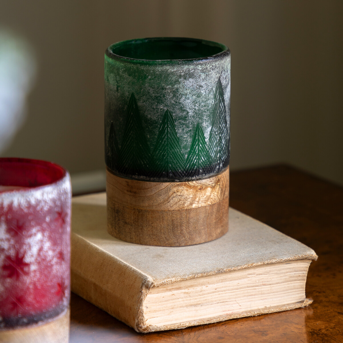 Forest Glass Candle Jar in Green, SO'HOME