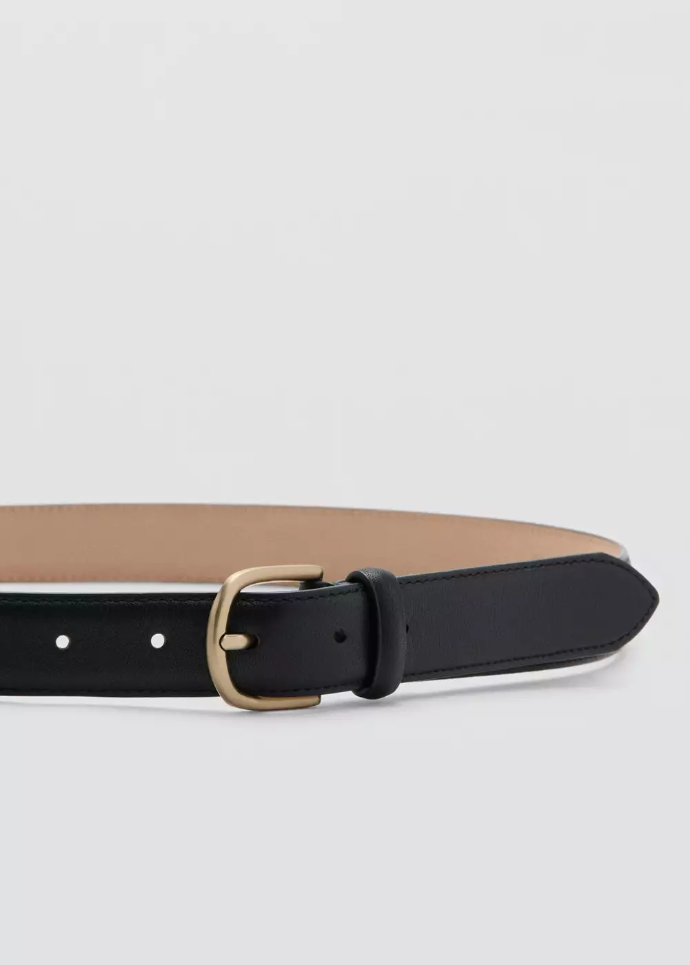 Ceinture cuir boucle, MANGO MAN