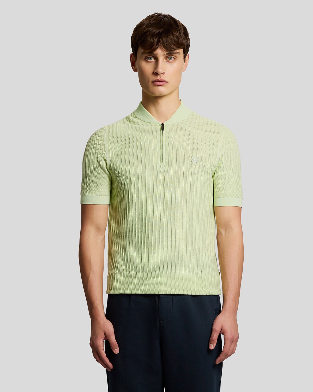 Polo camionneur en coton zippé en maille, LYLE & SCOTT