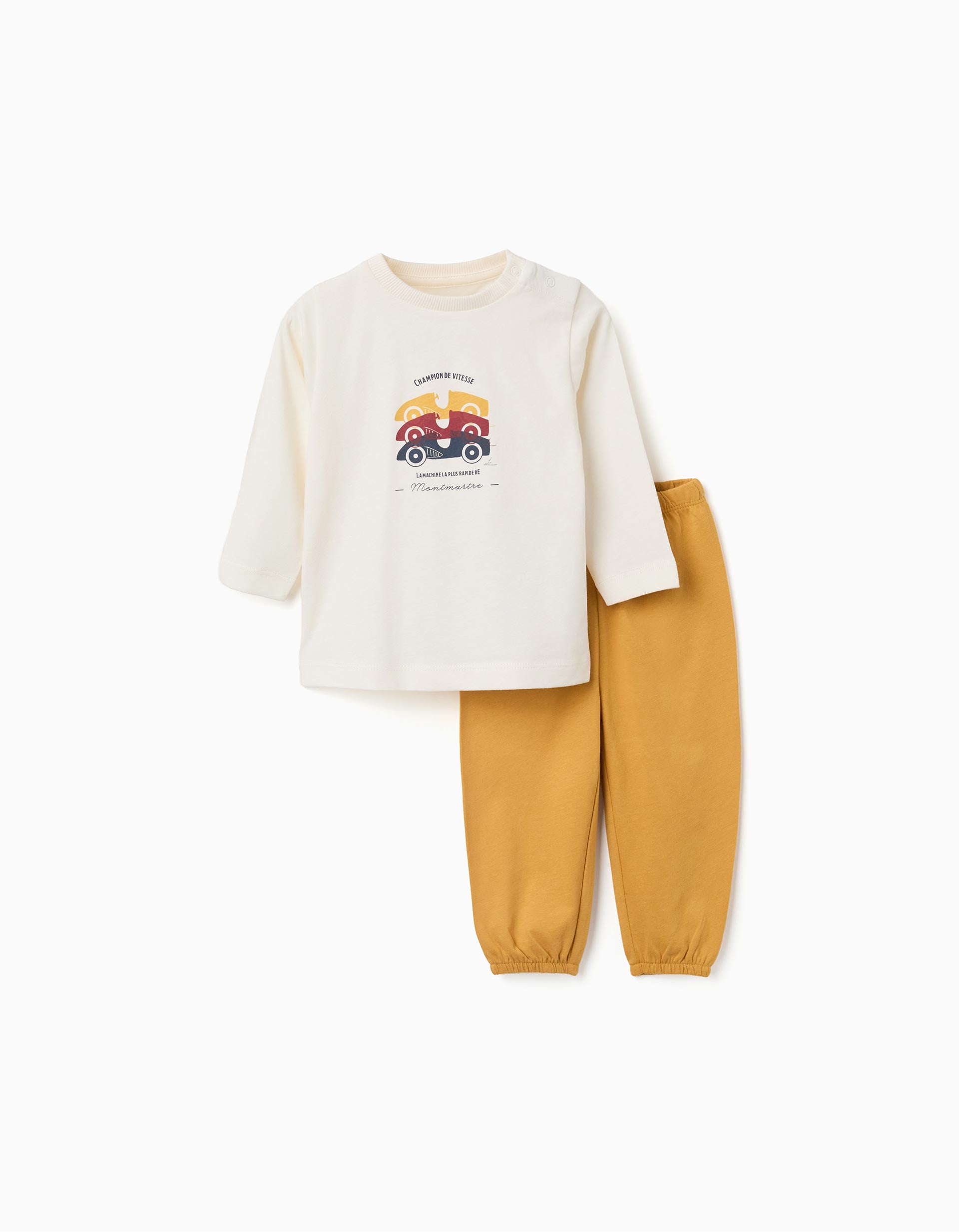 Pyjama à manches longues avec imprimé de voitures de course, ZIPPY