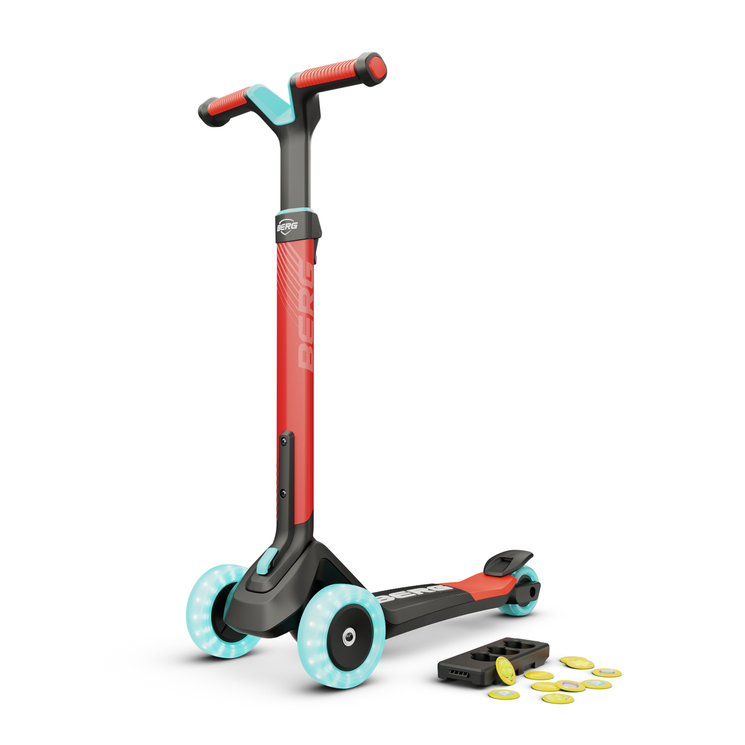 Trottinette pour Enfants, 2+ Ans, Pliable, Magnet-Deck, Nexo Lime, BERG TOYS