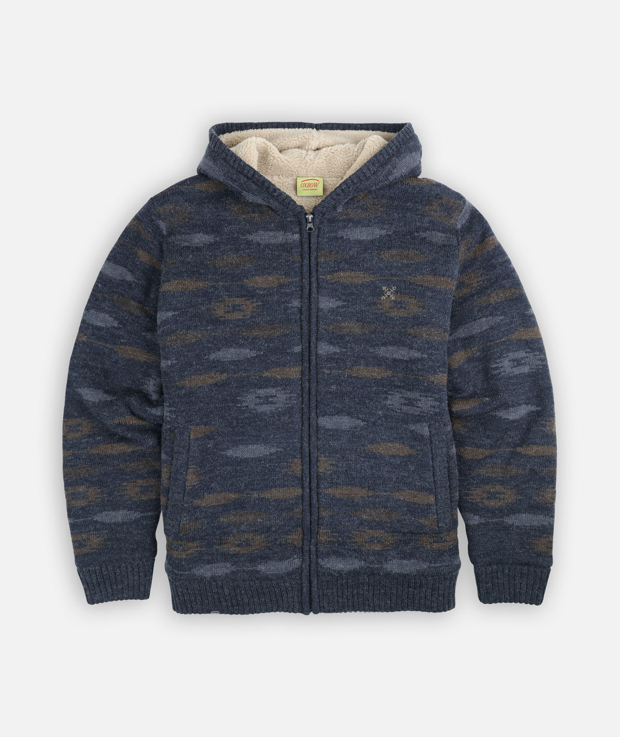 Pull jacquard zip sherpa NIGHTFALL, OXBOW