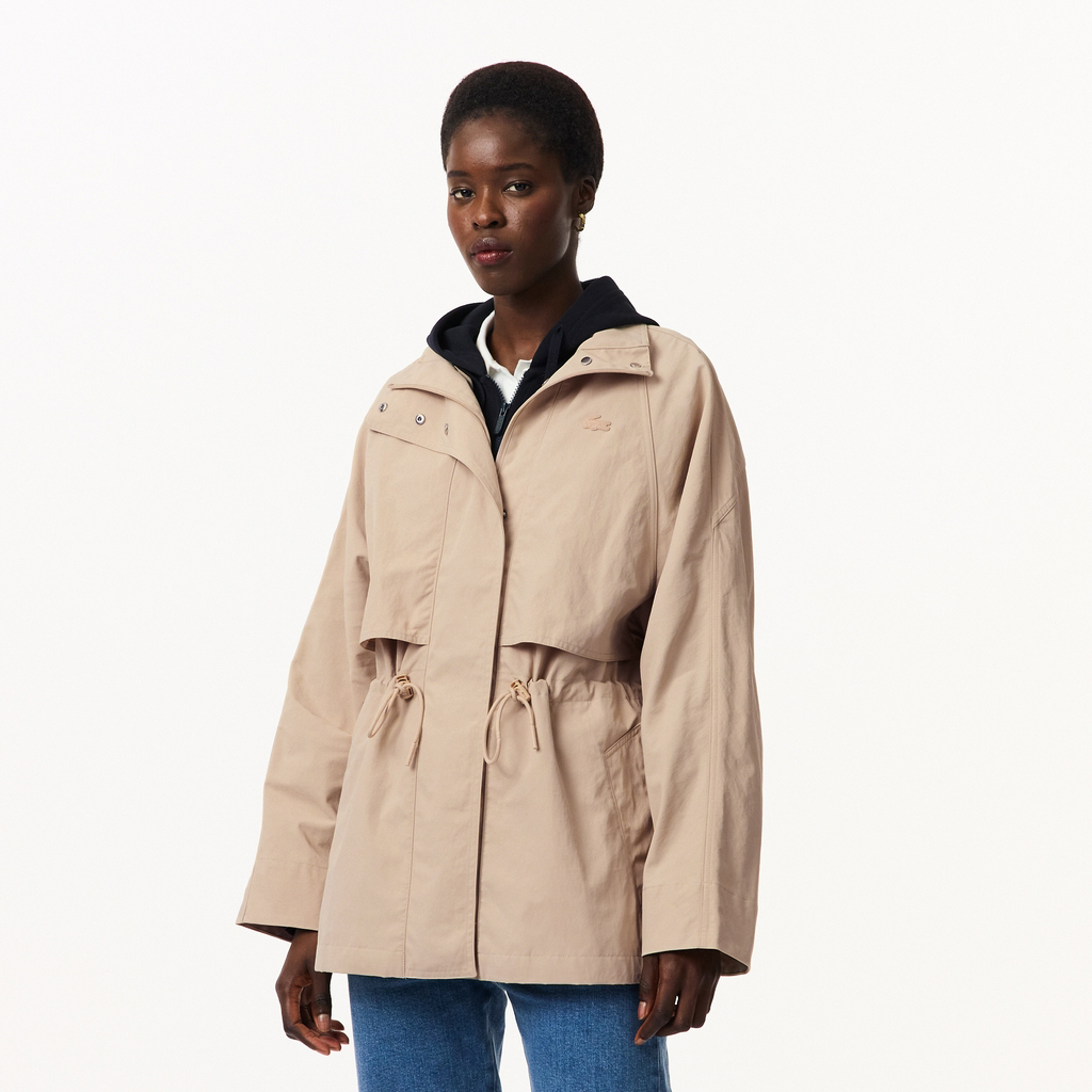 Parka mi-longue oversize déperlante, LACOSTE