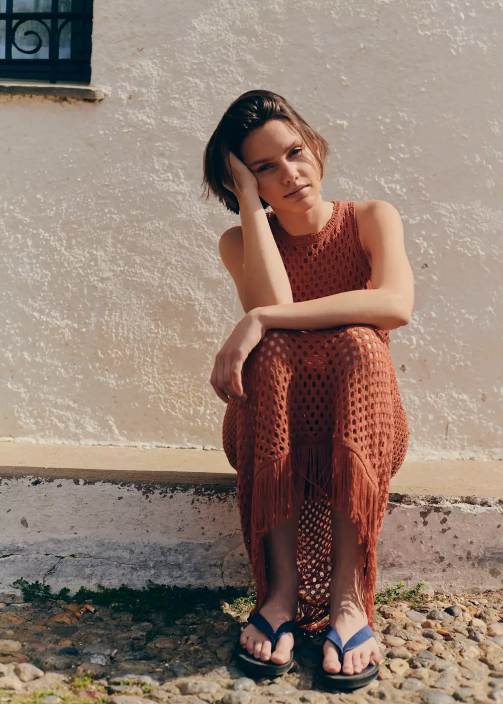 Robe crochet franges, MANGO TEEN