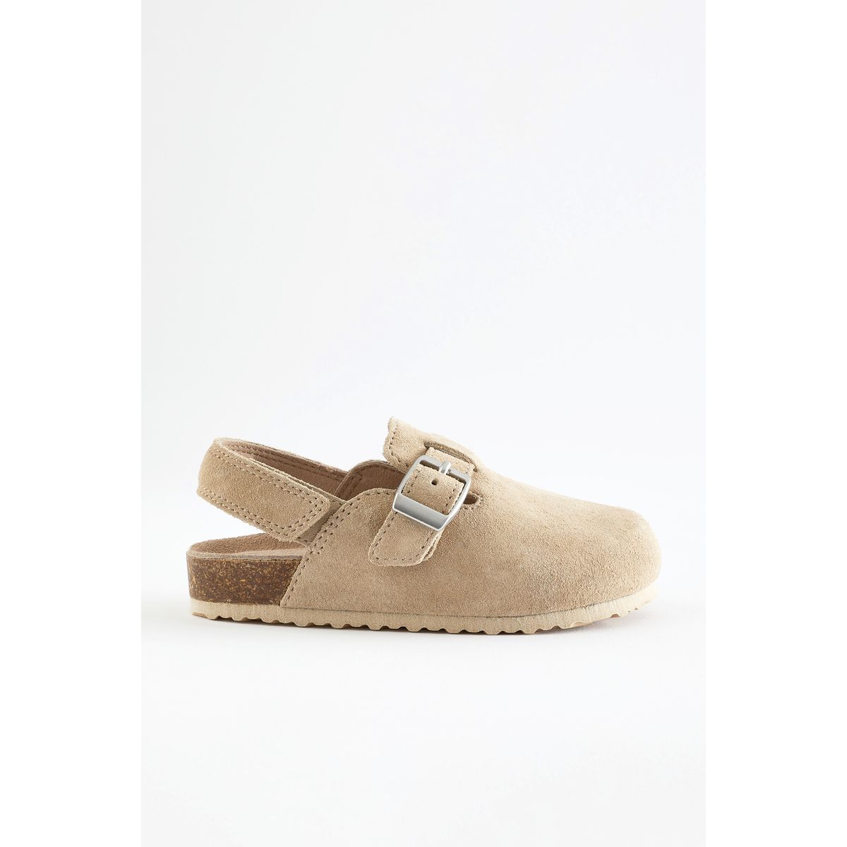 Sabots en daim talon plat coupe classique, NEXT